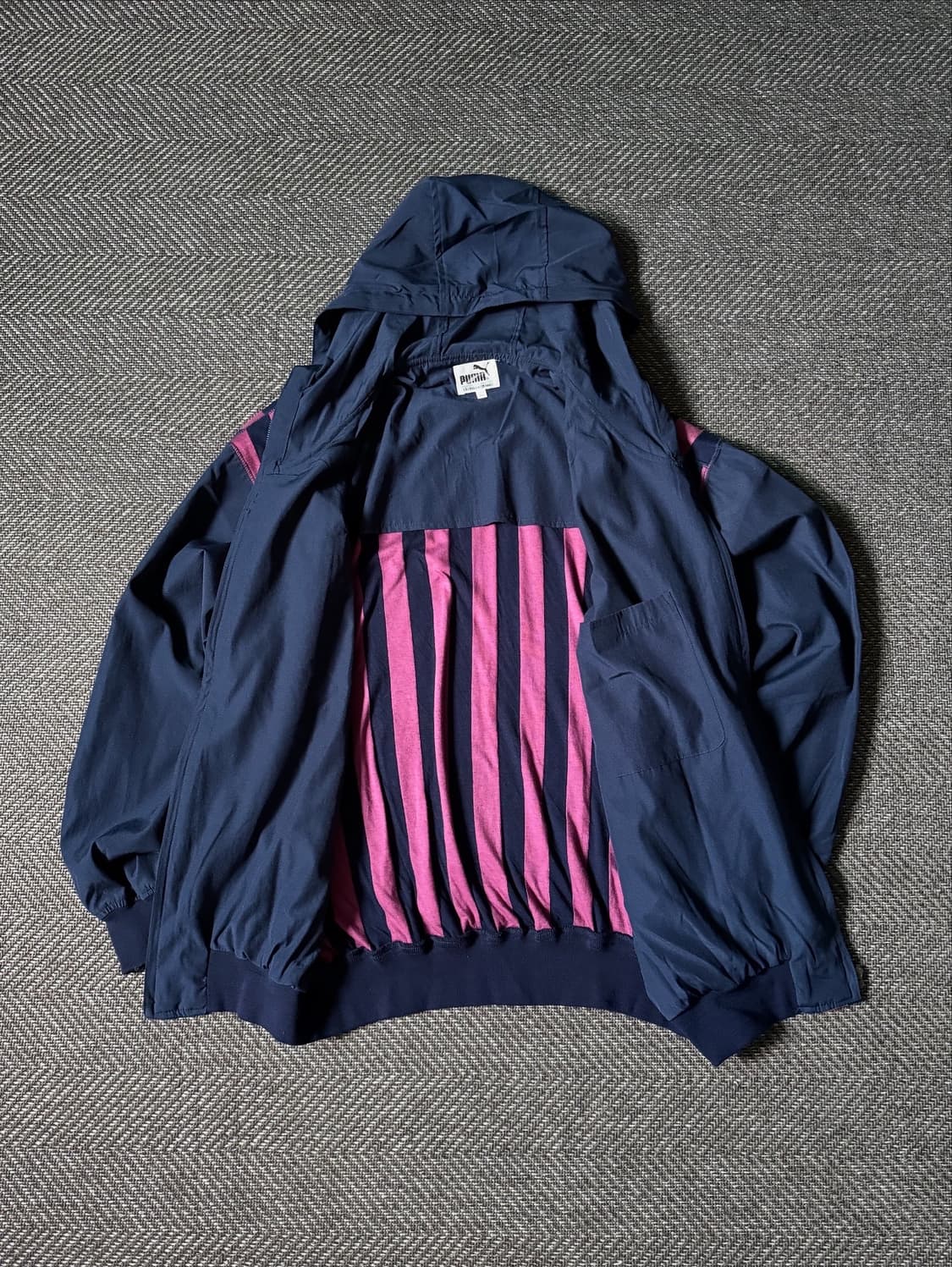 80s PUMA 푸마 스트라이프 빈티지 후드집업 (105-108) 상품이미지7