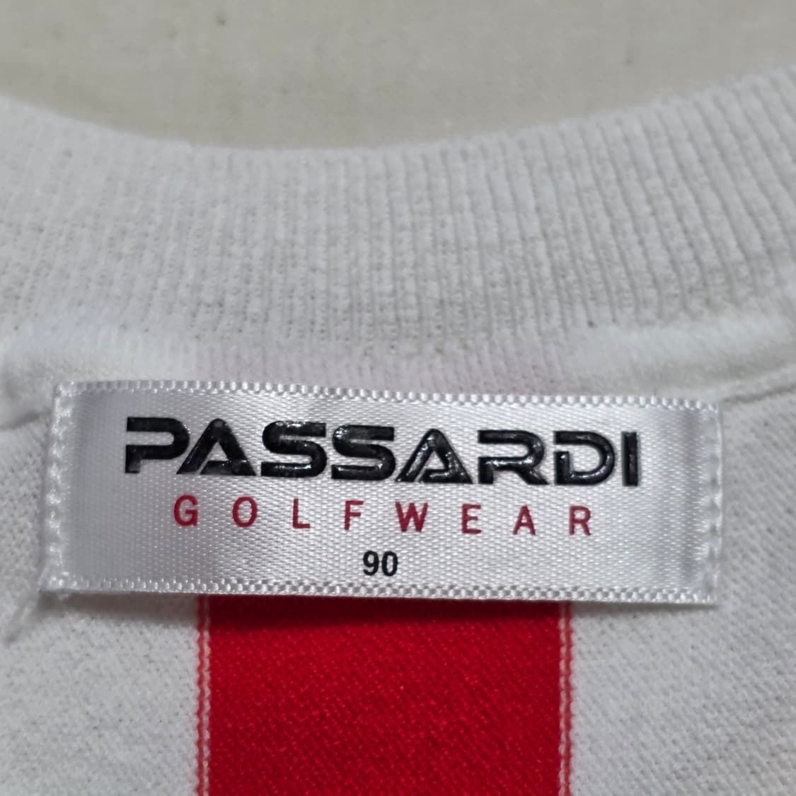 0148 파사디[passardi]빨강/흰색 스트라이프 나시 니트 90 상품이미지6