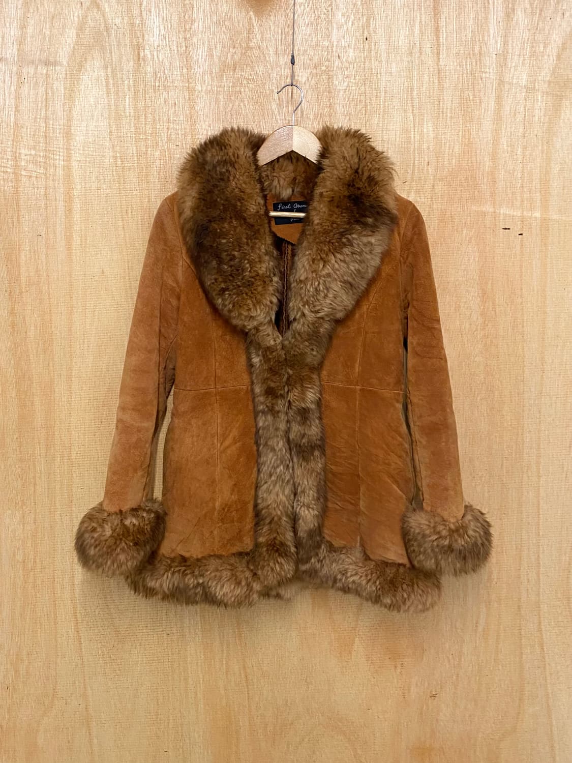 VTG mustang suede fur coat 무스탕 스웨이드 퍼코트 상품이미지3