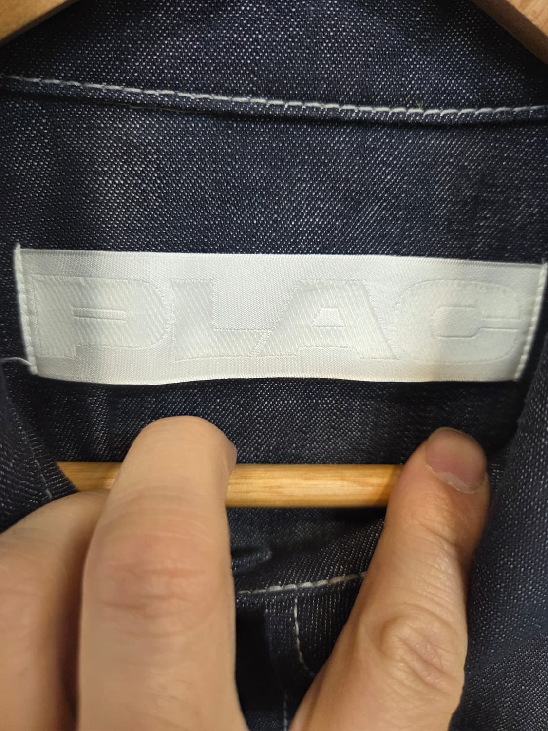 플랙 스티치 데님 셔츠반팔 L 상품이미지3