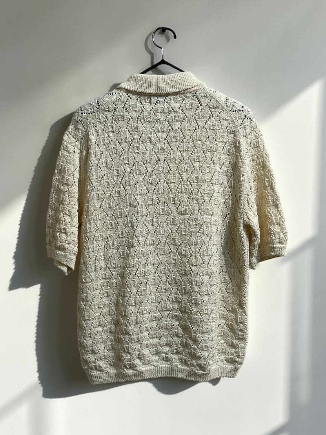 타임 카라 반팔 니트 가디건 상품이미지5