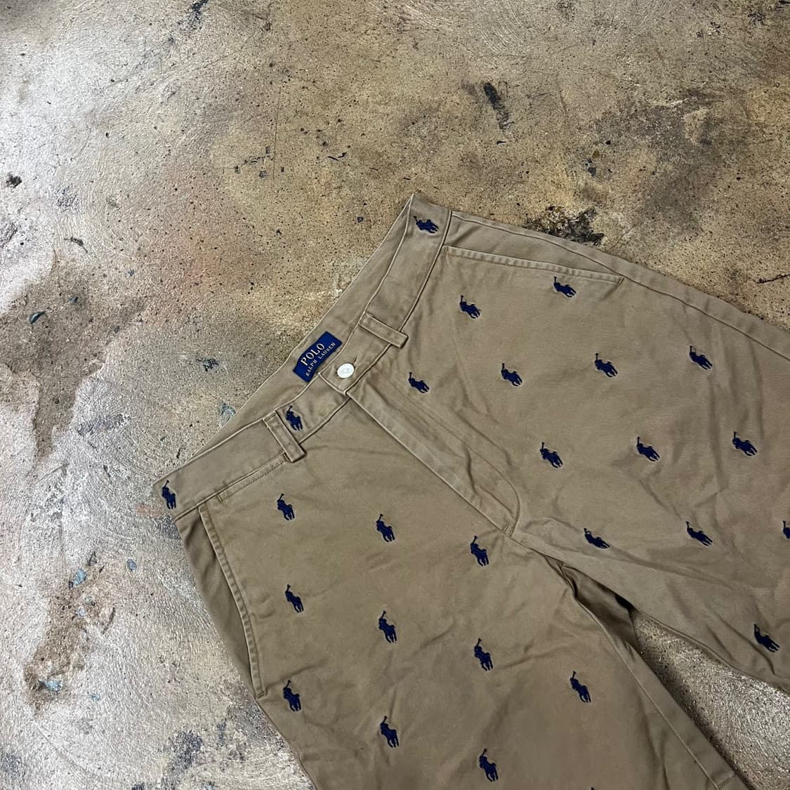 [정품/29] 폴로 랄프로렌 로고 패턴 면반바지 b13 상품이미지1