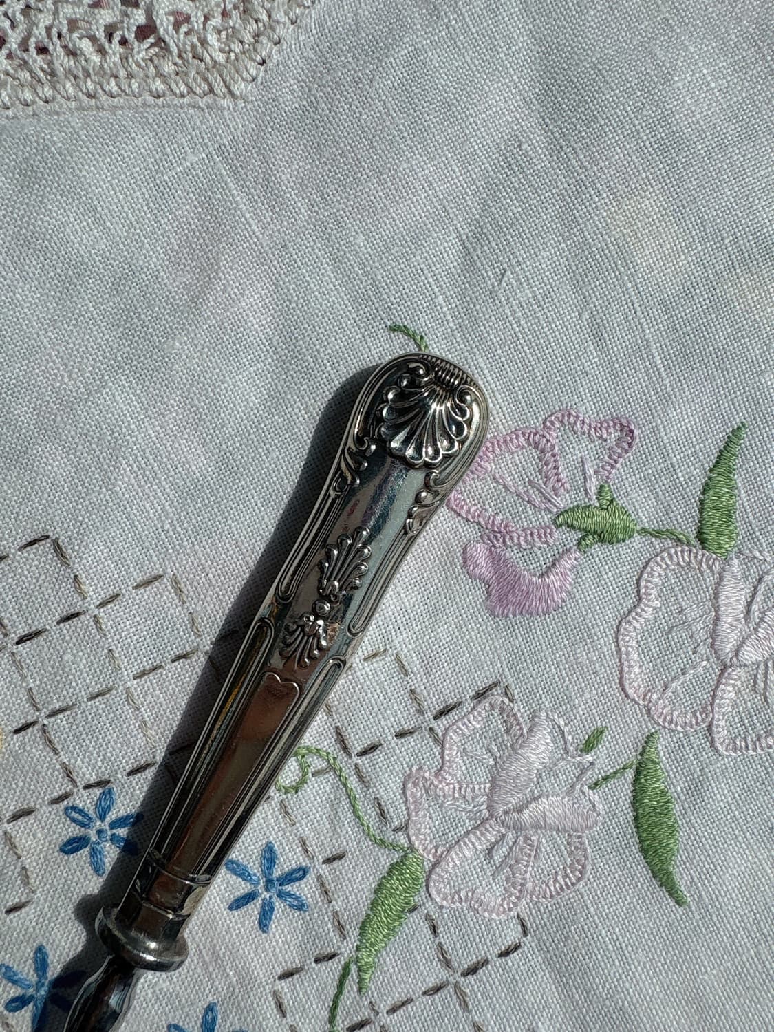 영국 앤틱 kings pattern 실버플레이트 과일 포크세트 상품이미지3