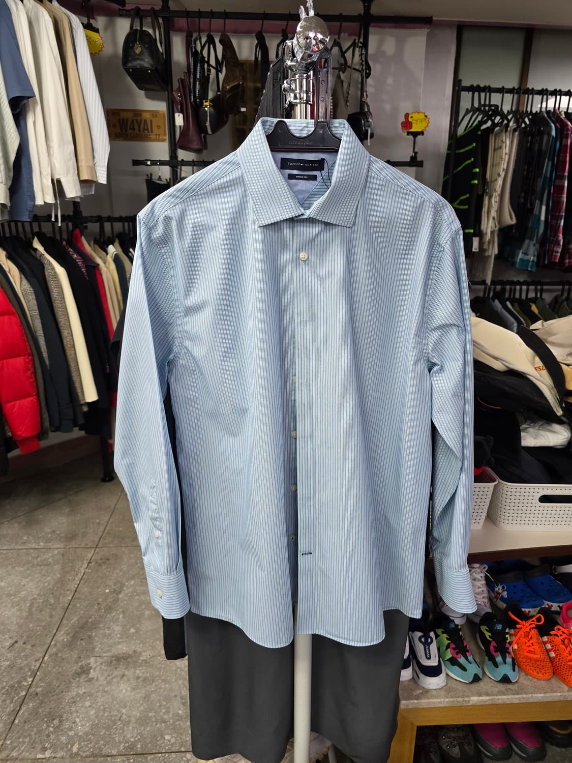 타미힐피거 하늘색 스트라이프 셔츠 (1251) 상품이미지1