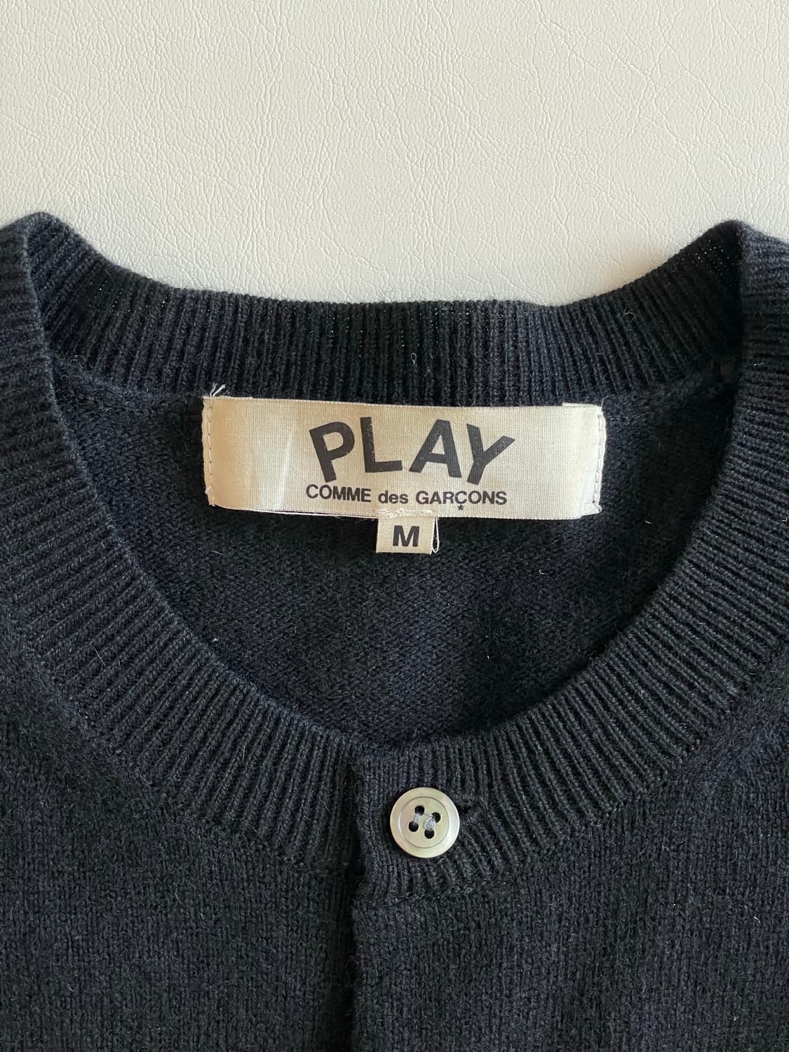 꼼데가르송 플레이 블랙 니트 가디건 M사이즈 상품이미지2