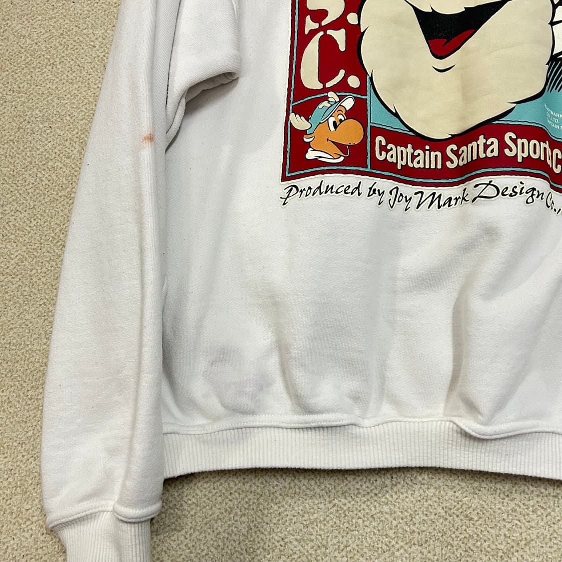 (L) 90s 캡틴산타 화이트 라운드 스웻 맨투맨 상품이미지5