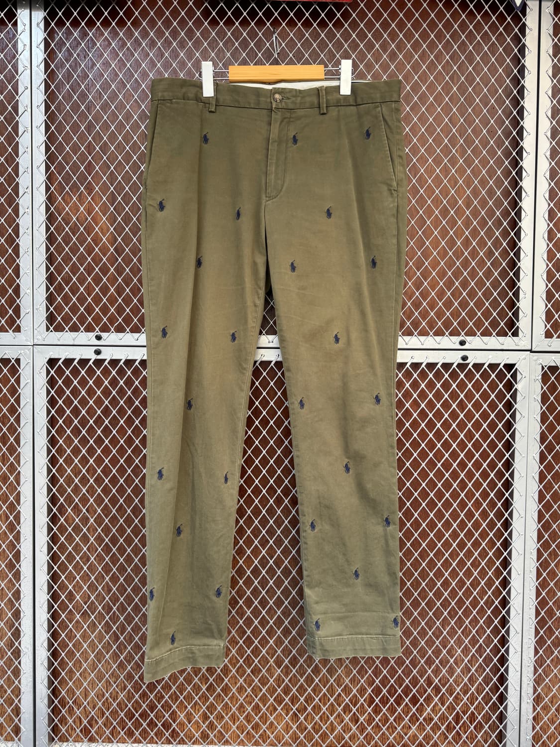 폴로랄프로렌 포니자수 치노팬츠 카키 36 상품이미지3
