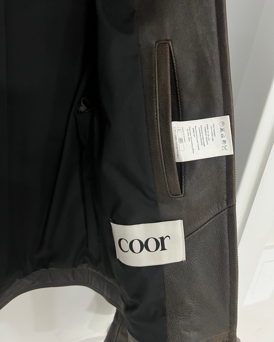 Coor Scratched Biker Jacket (Dark Brown) 상품이미지8