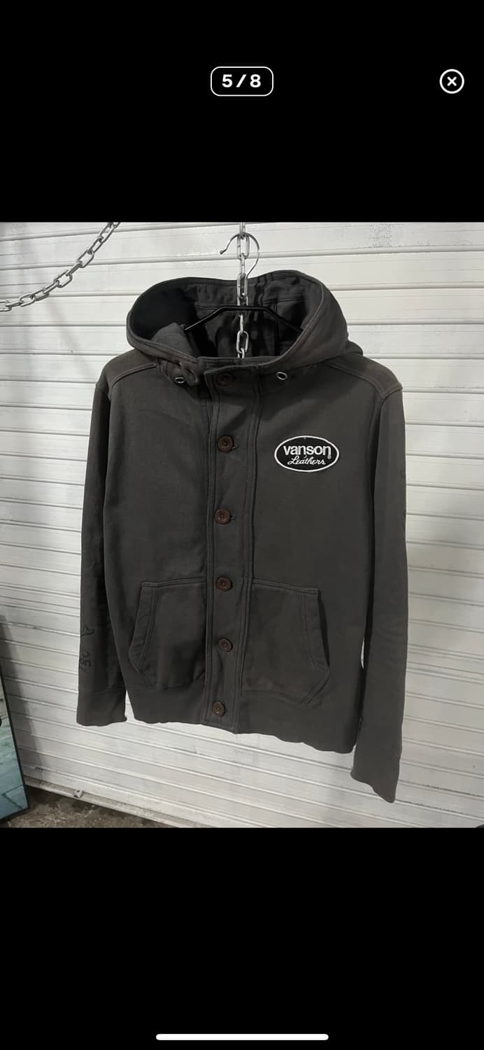 Vanson Leathers skull bone hood jacket 상품이미지2