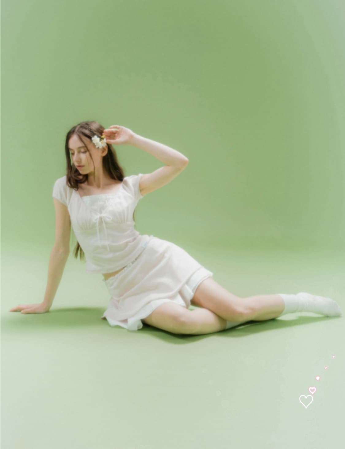 드라이로즈 핑크 레이스 탑 상품이미지2