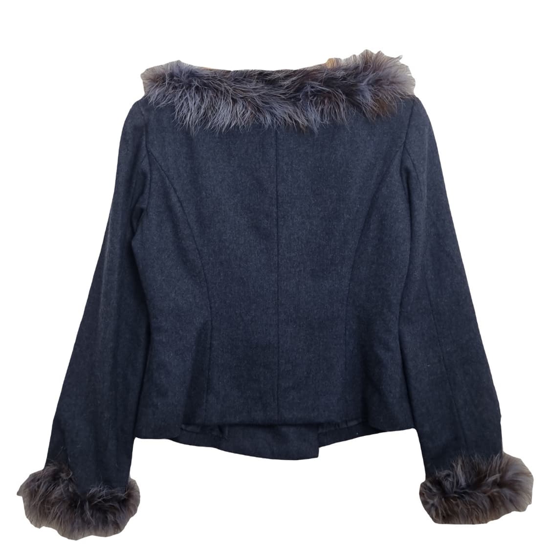 MARIAH 네이비 울 퍼 트리밍 자켓  상품이미지2