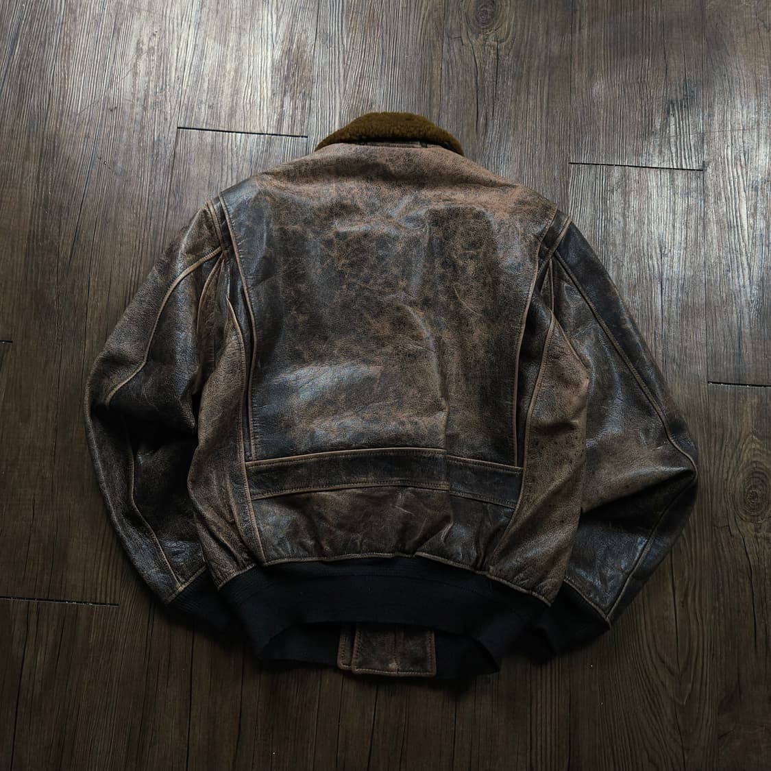 USA Navy 오리지날 램스킨 G-1 플라이트 레더 자켓 상품이미지2