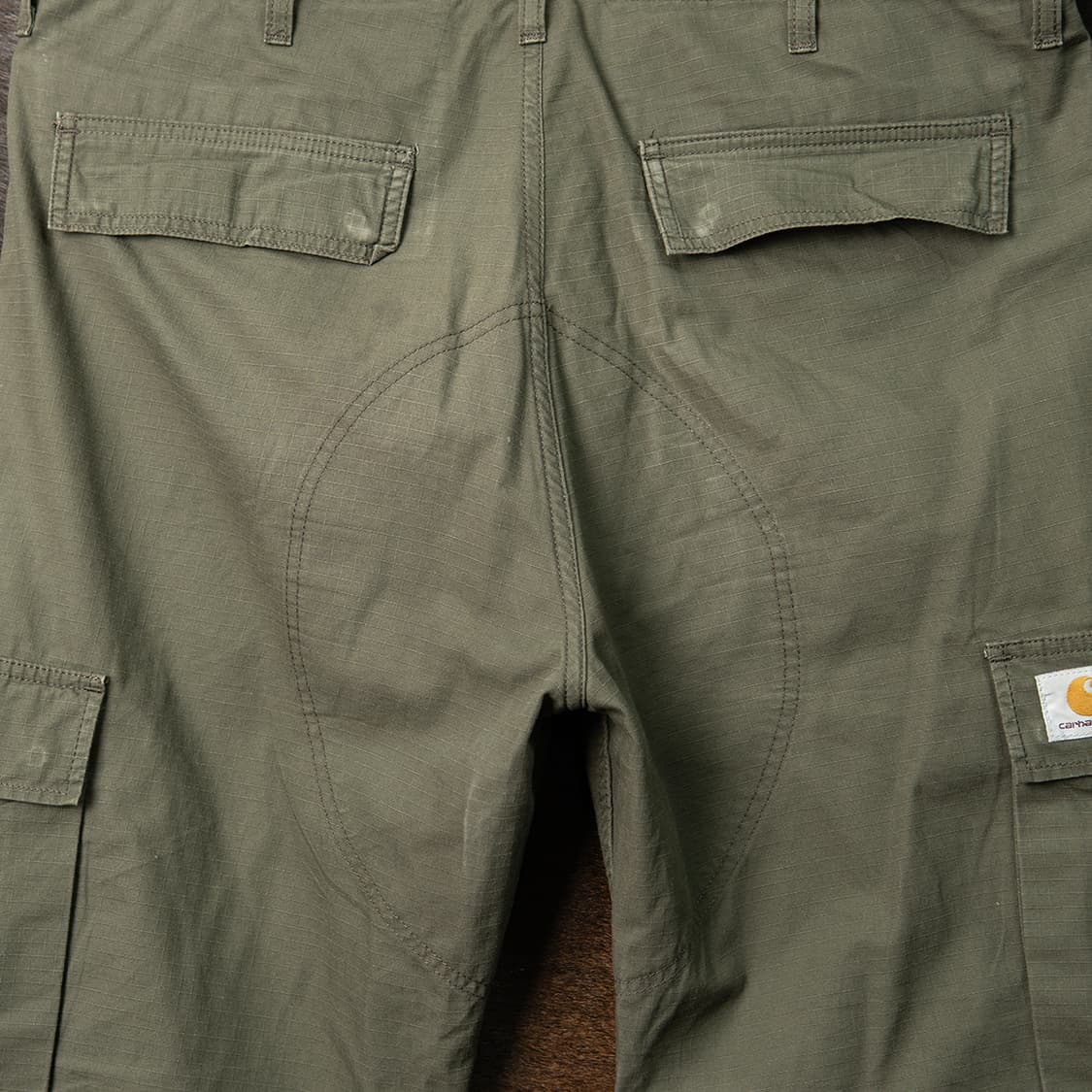 [37] 칼하트 WIP 립스탑 레귤러 카고팬츠 올리브 그린  상품이미지4
