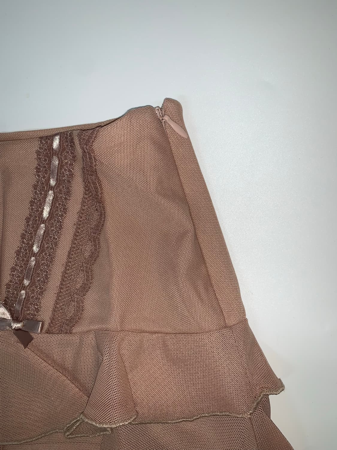 Garter frill skirt (Mocha Brown)/ S SIZE 상품이미지6