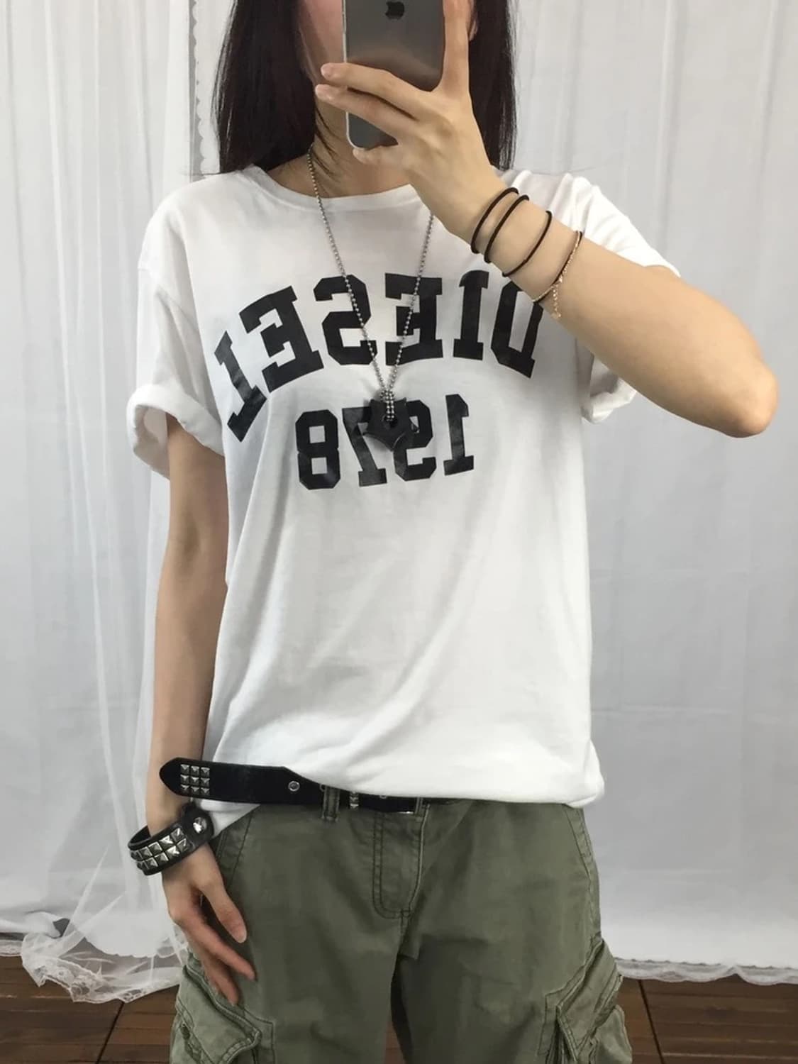 Diesel 1978 White Logo Tee 상품이미지3