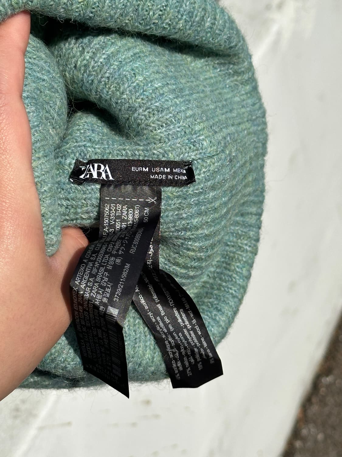 [F] 자라 세이지그린 비니 모자 상품이미지6