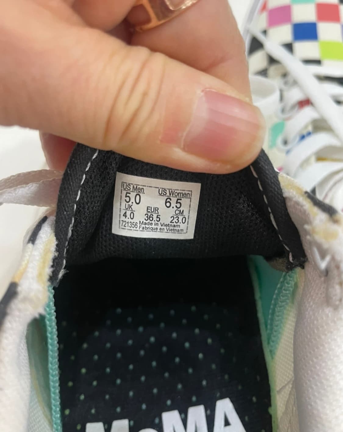MOMA 콜라보 Vans 체크 멀티컬러 체커보드 상품이미지5