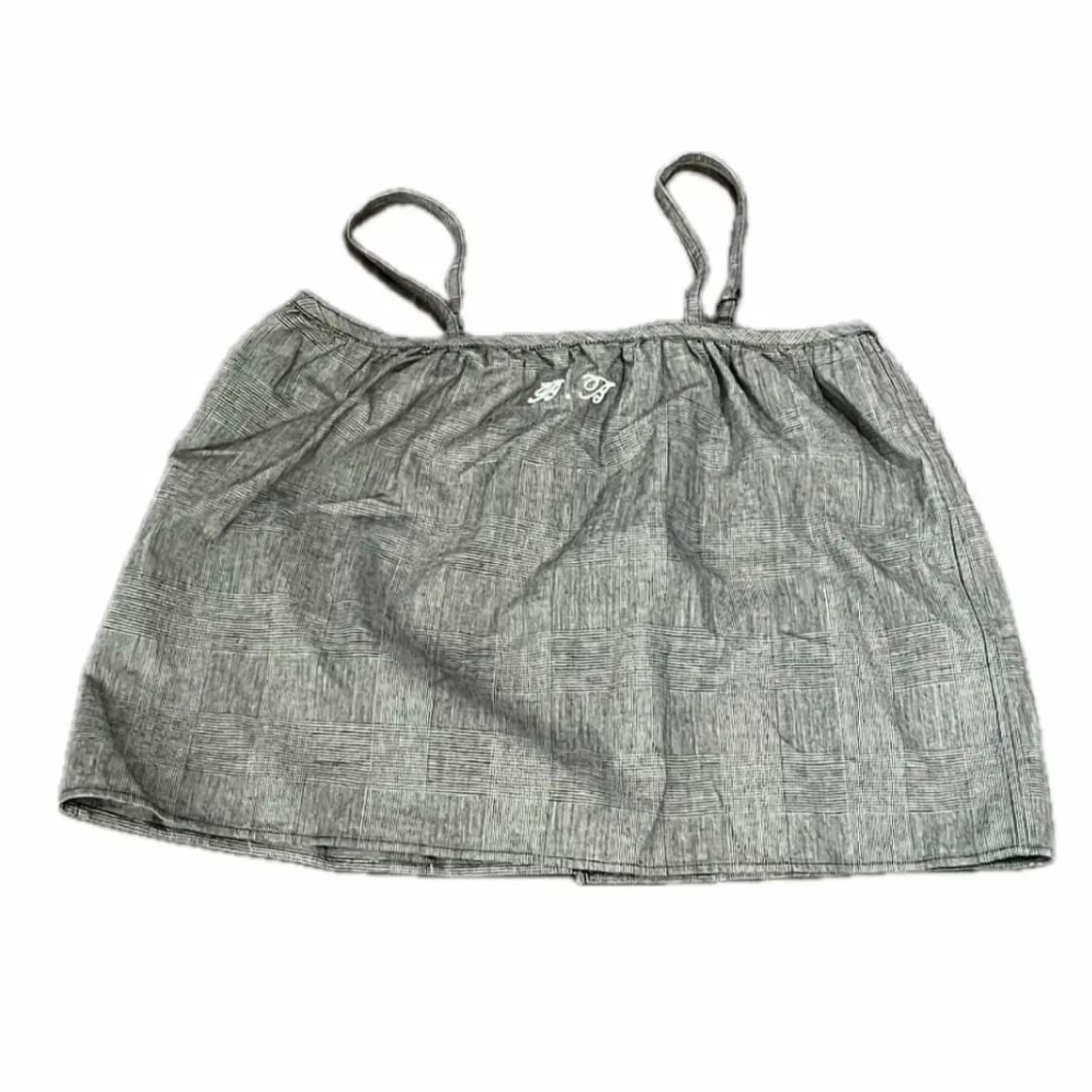 [빔즈보이] 체크 뷔스티에 끈나시 블라우스 상품이미지1