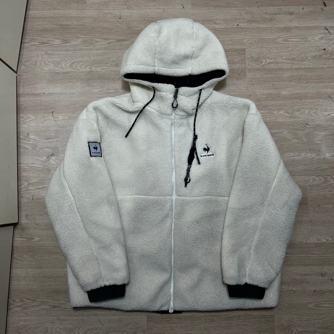 르꼬끄 리버시블 뽀글이 후리스 바람막이 후드자켓 [블랙] XL/105 상품이미지5