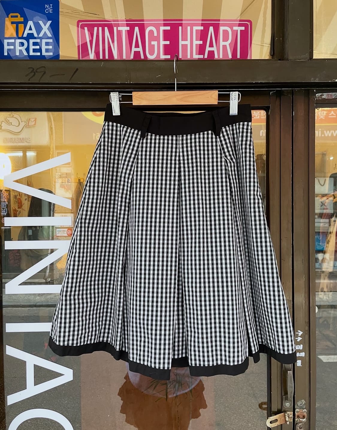 깅엄체크 플리츠 미디스커트 [무배] 상품이미지5
