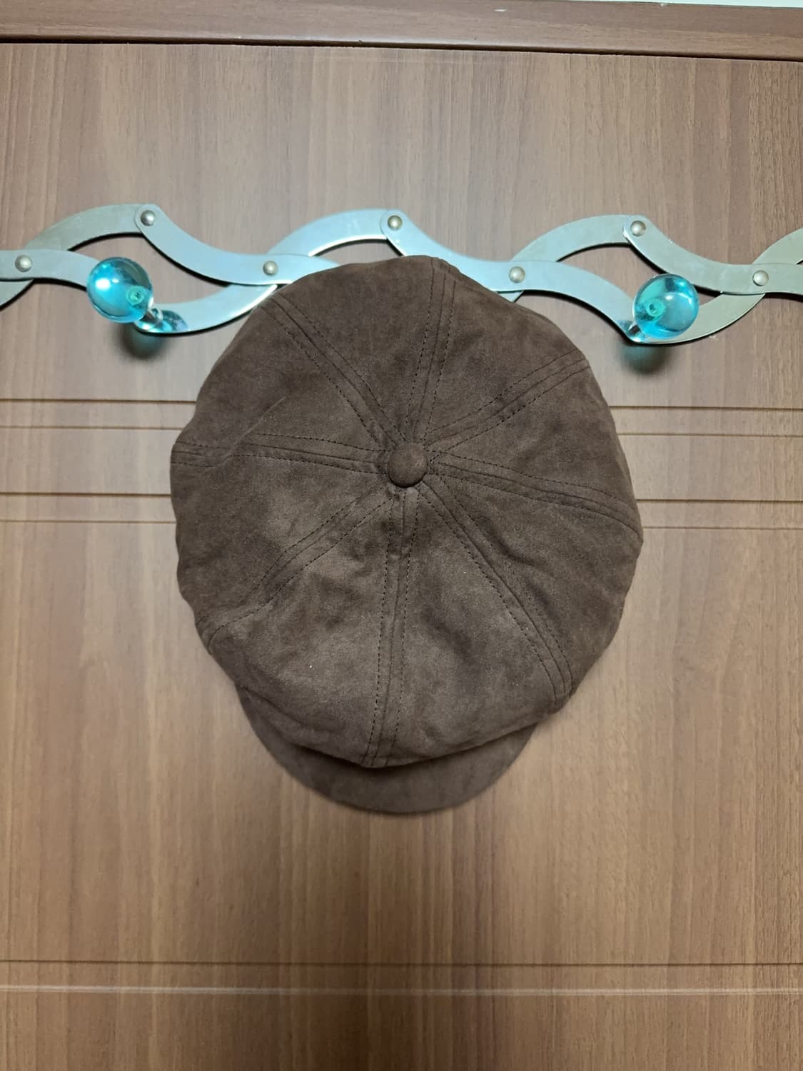 히피 모리걸 하구미 일본 빈티지 브라운 스웨이드 캡모자 빵모자 상품이미지2