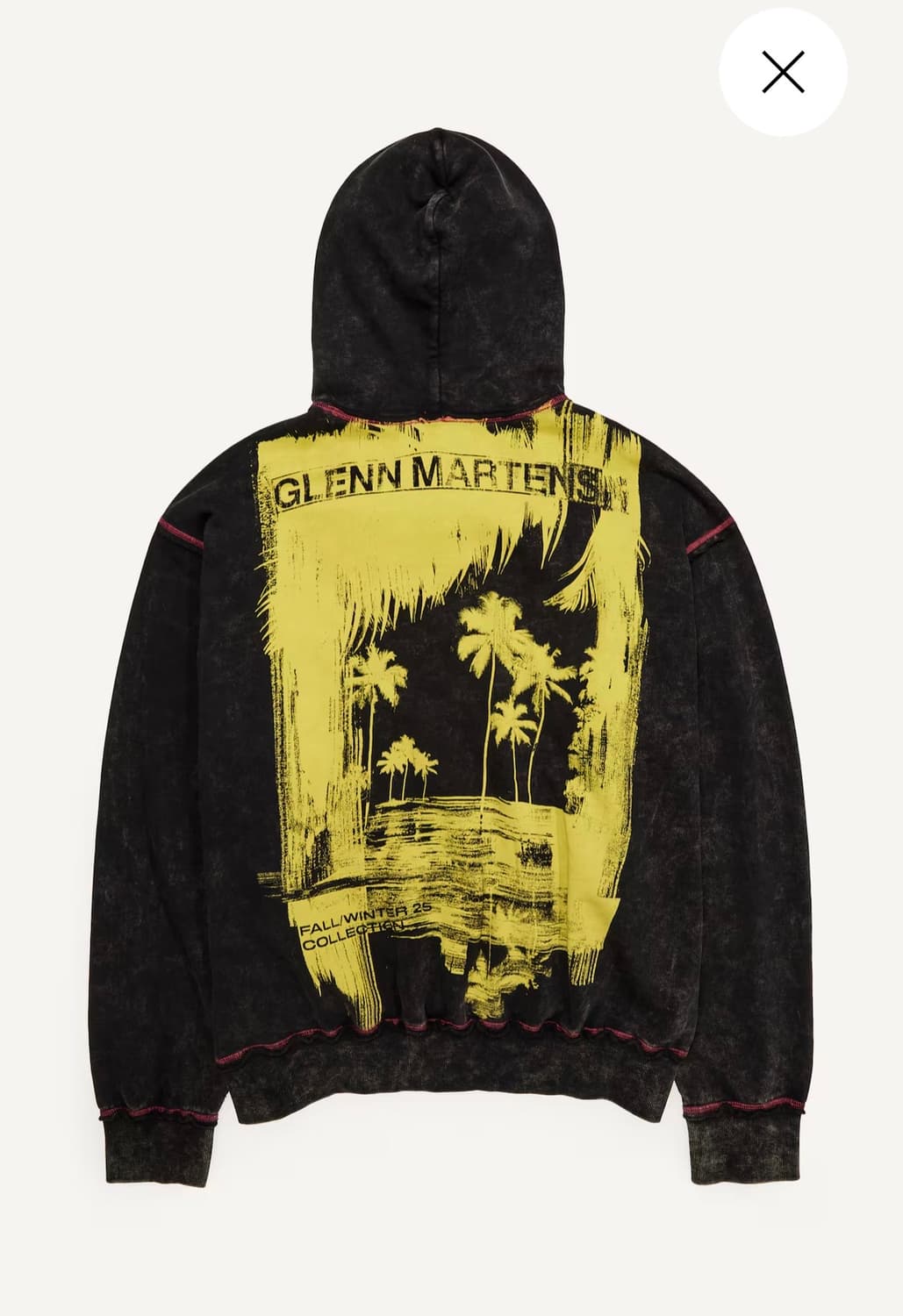 M) 에이치앤엠 x 글렌 마틴스 후드 후드티 다크 브라운 h&m 상품이미지7