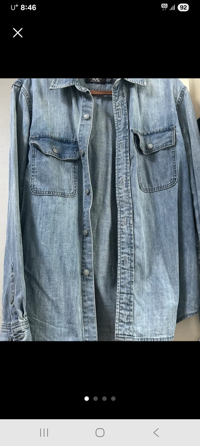 RRL 워싱 데님 셔츠 M사이즈 상품이미지2