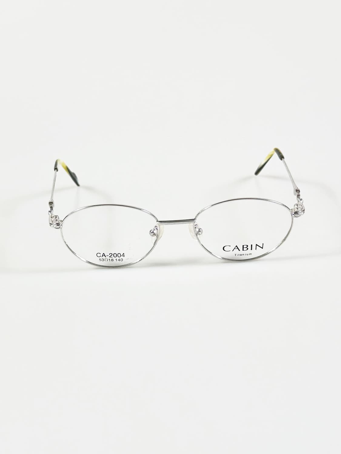 CABIN 실버 티타늄 슬림 오벌 프레임 빈티지 안경 상품이미지2