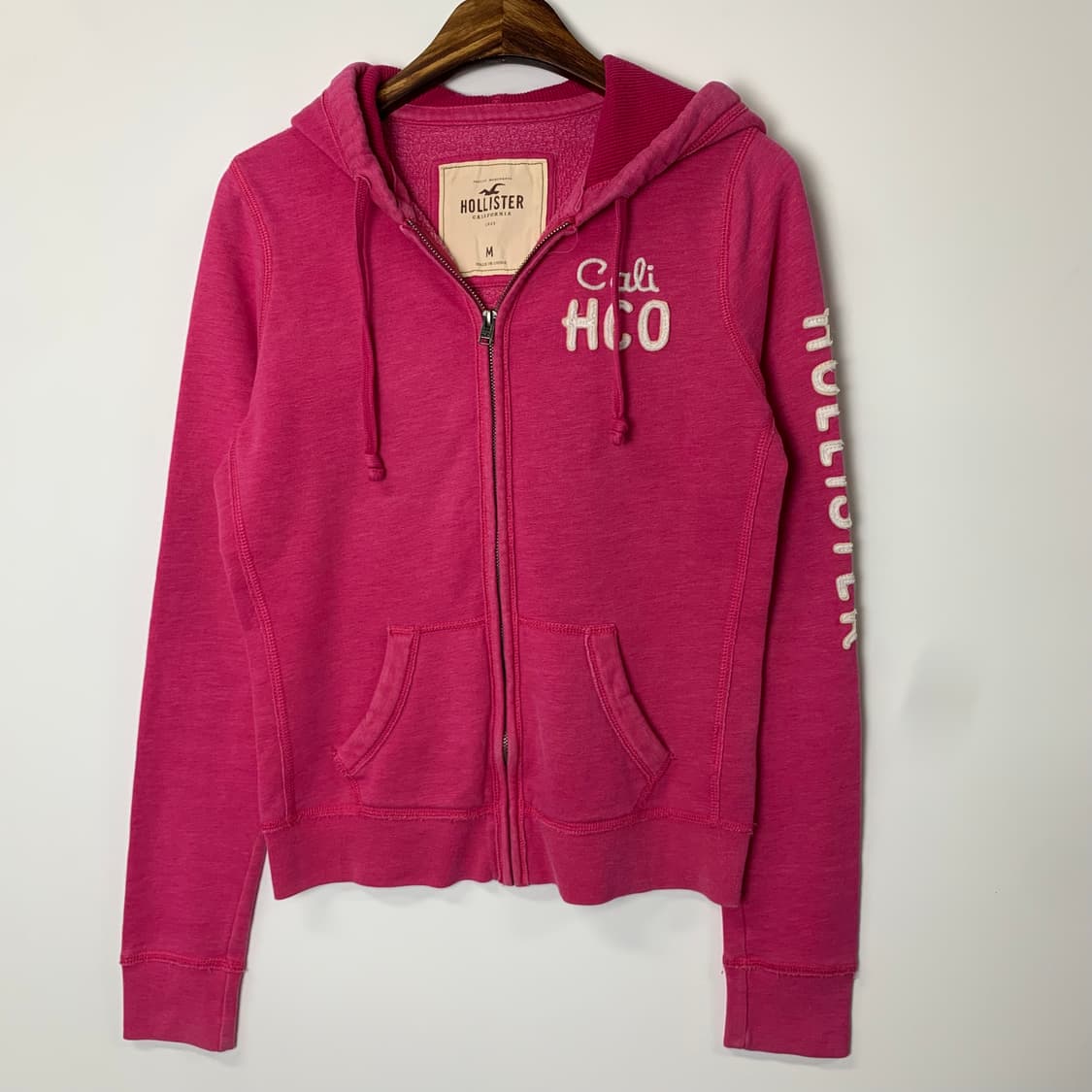 홀리스터 y2k 와투케 핑크 후드집업 상품이미지2