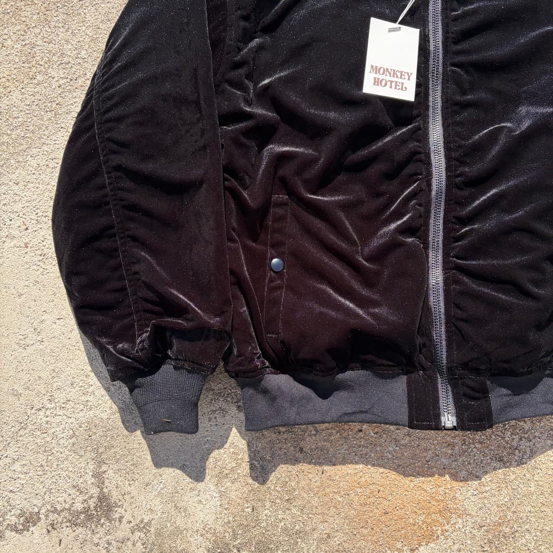 HIBECK 벨루어 빈티지 봄버자켓 L 상품이미지3
