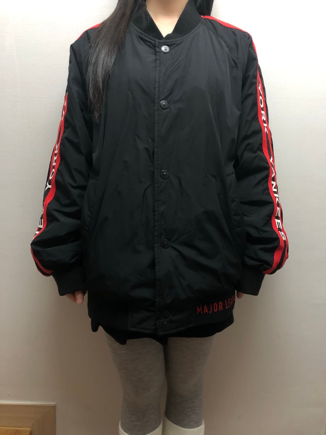 빈티지 mlb 블랙 펑크 점퍼 상품이미지1