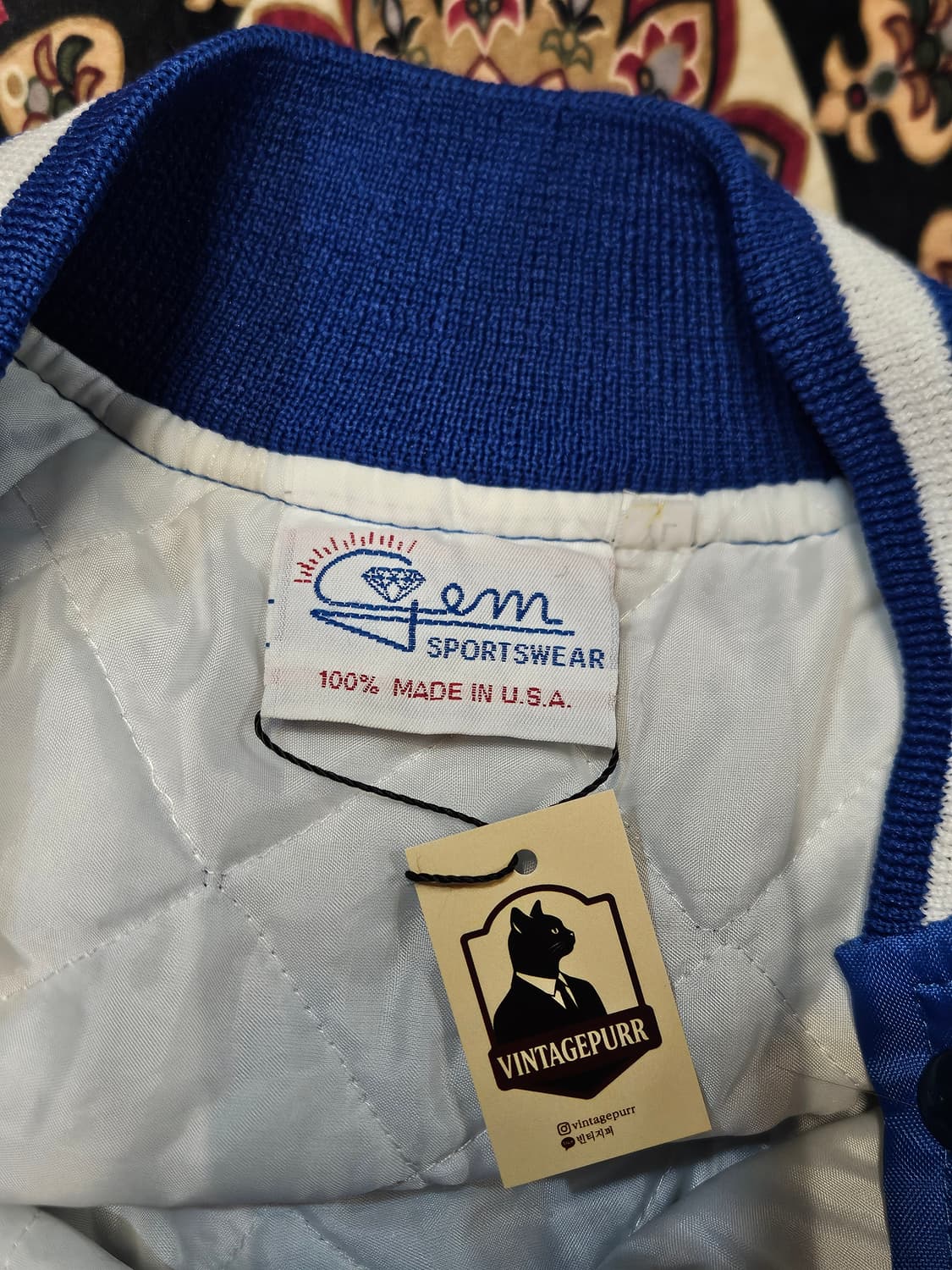 Gem Sportswear 블루 바시티 자켓 (Made in USA) 상품이미지4