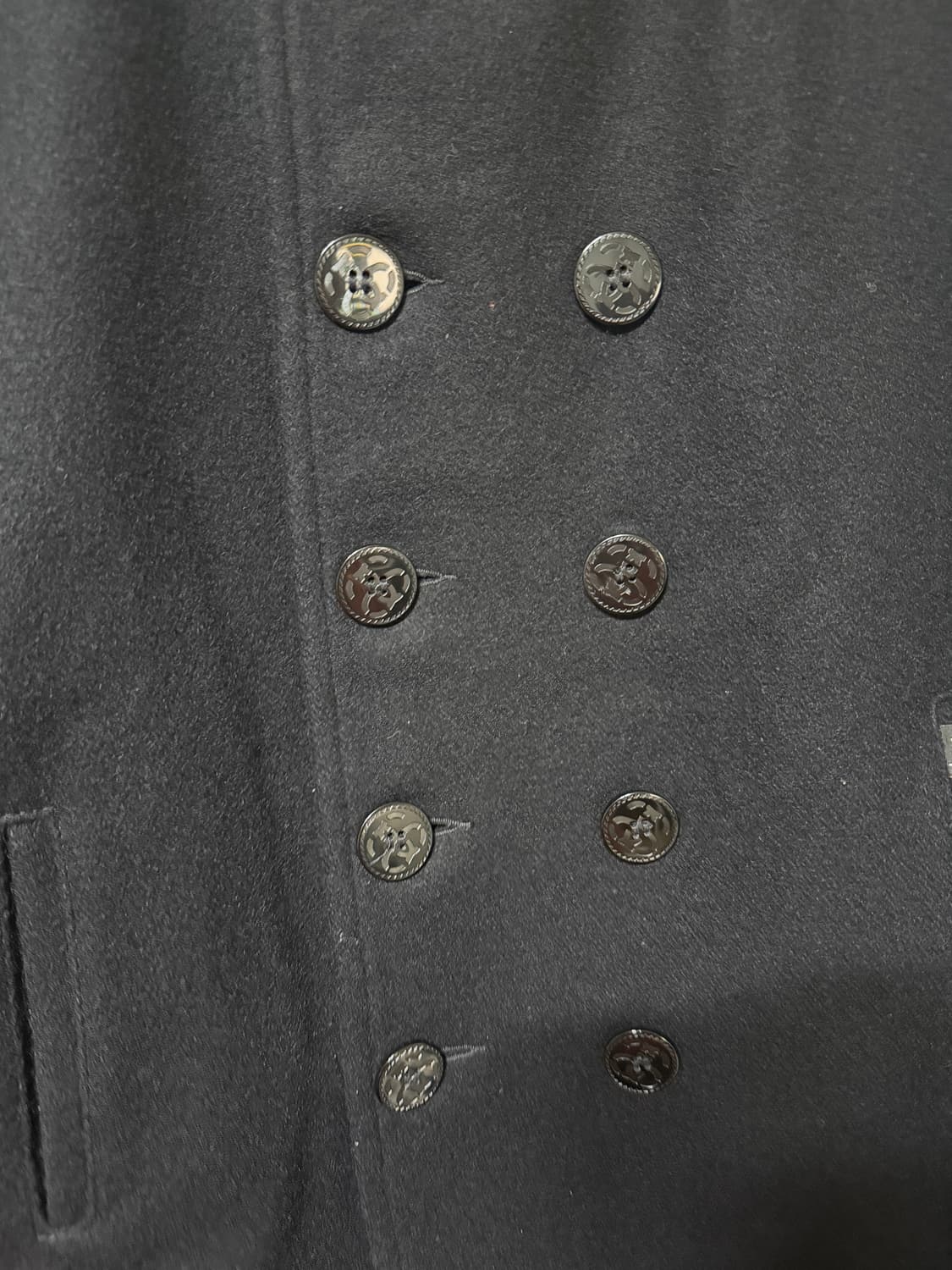 Stussy schott 콜라보 스투시 블랙 피코트 상품이미지3