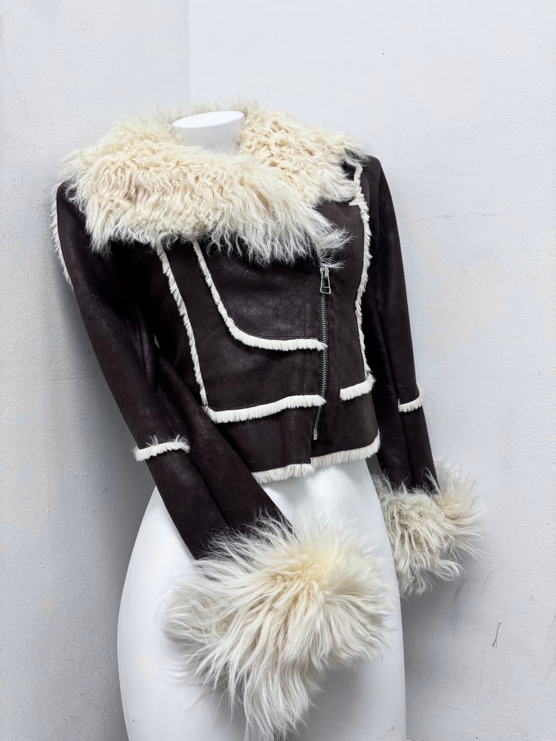 00’s Design Side Zipper White Sheep Fur  상품이미지9