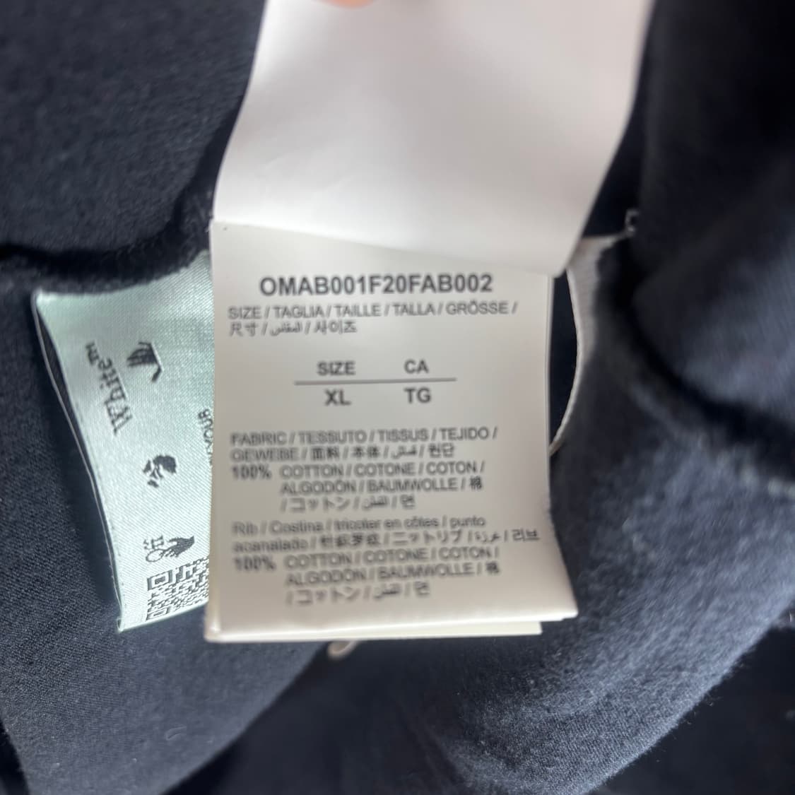 (정품/XL)오프화이트 파스칼 페인팅 블랙 긴팔 티셔츠 상품이미지8