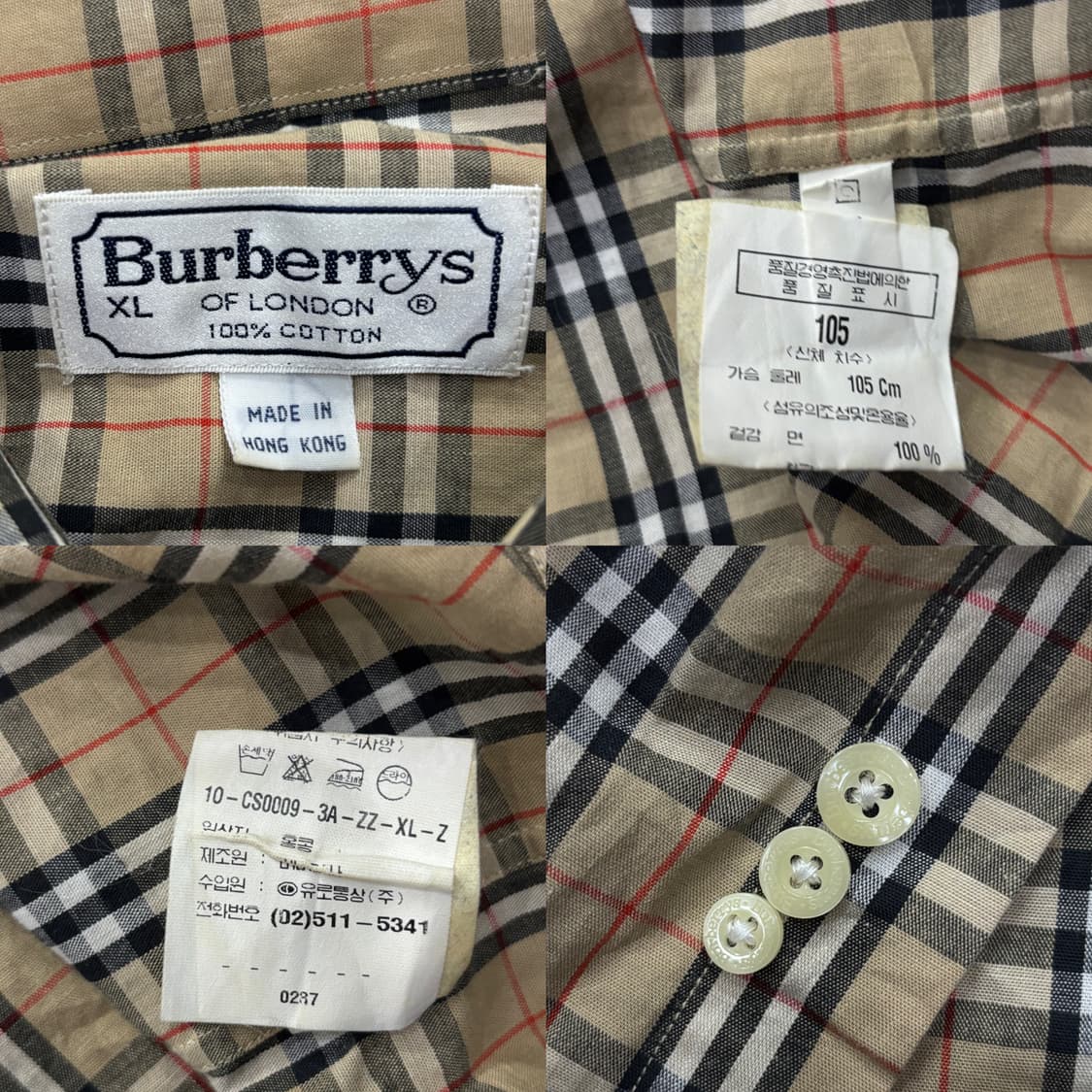 00s 버버리 노바체크 반팔셔츠 상품이미지10