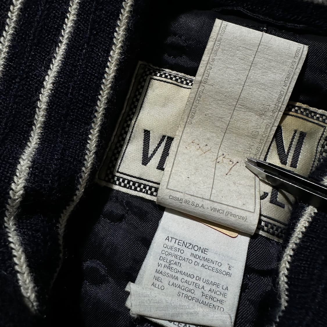 지아니 베르사체 울 숄카라 블루종 자켓 네이비 상품이미지5