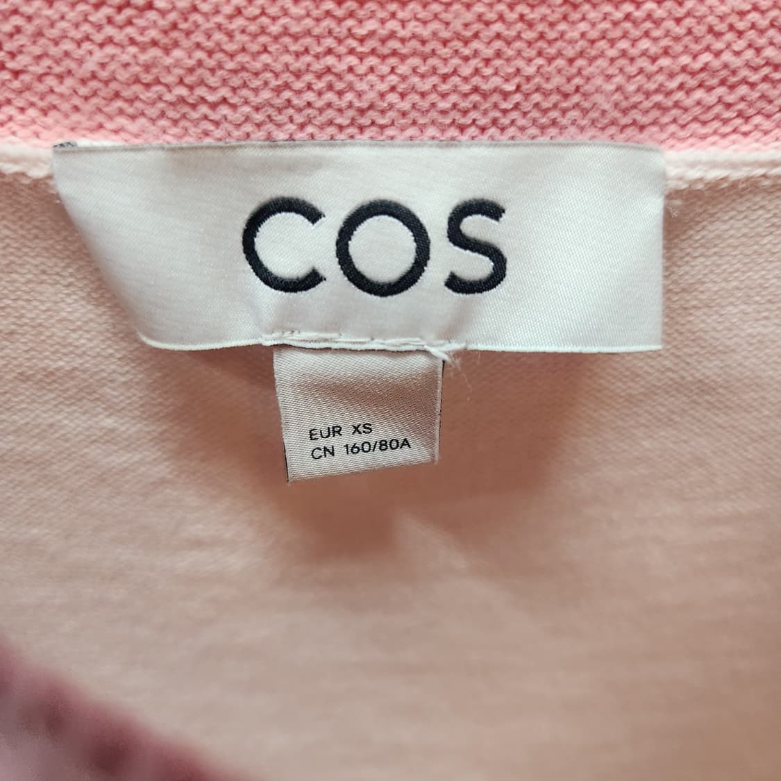 COS 코스 컬러블럭 코튼 니트반팔 XS(XS~S) 상품이미지5