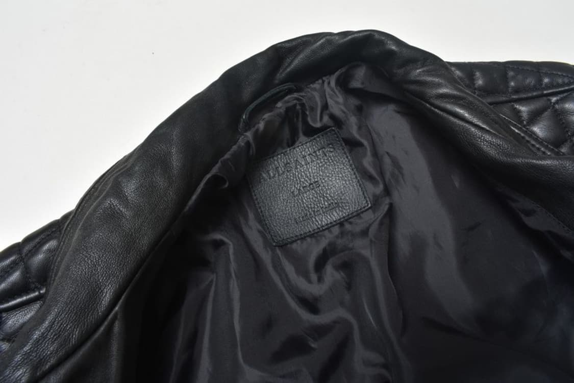 올세인츠 양가죽 체커 라이더 가죽 자켓 L N1157 상품이미지5