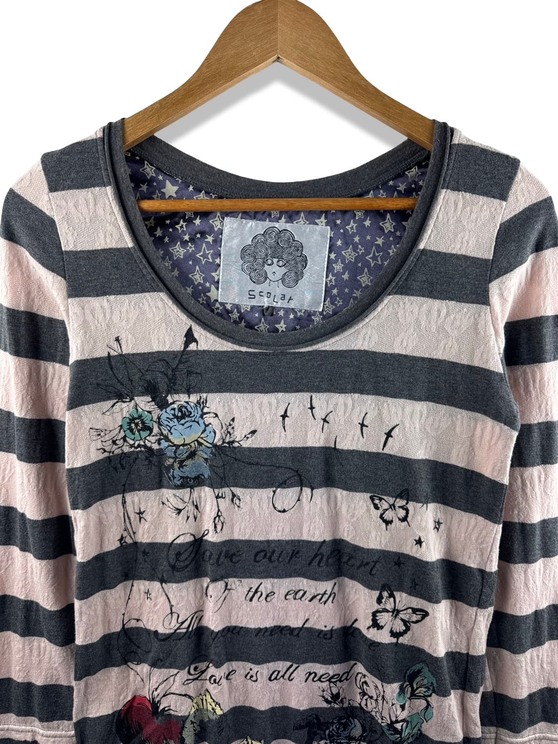 JPN 그런지 펑크 핑크 스트라이프 롱슬리브1817 상품이미지3