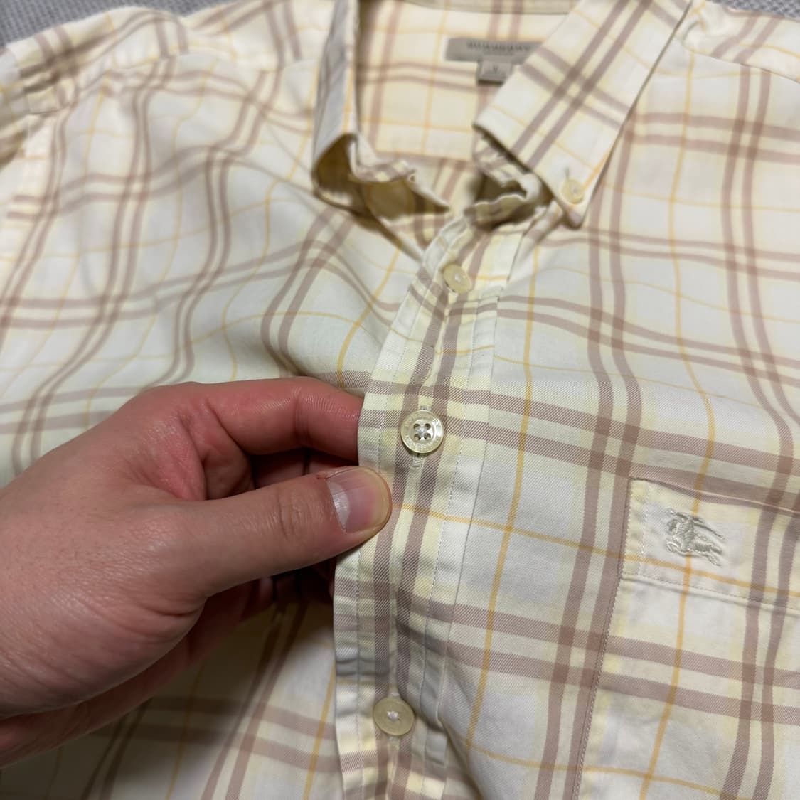 버버리 런던 코튼 체크 셔츠 상품이미지3