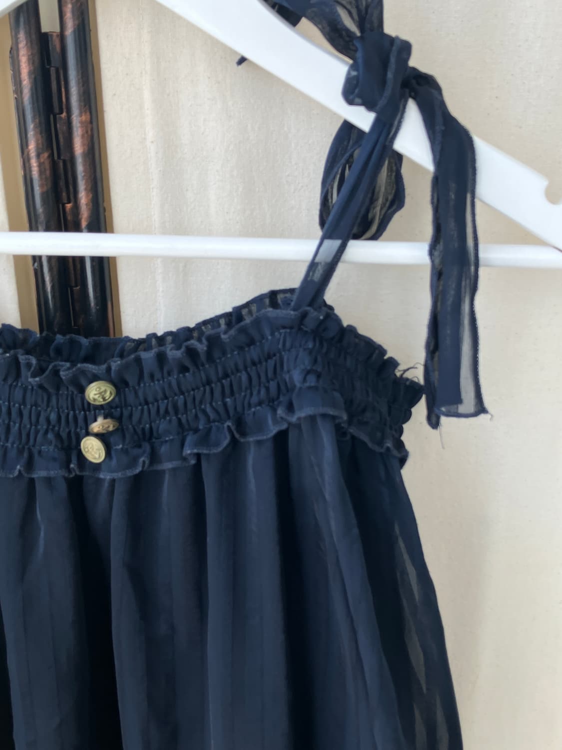 lace shirring strap off-shoulder blouse 상품이미지9