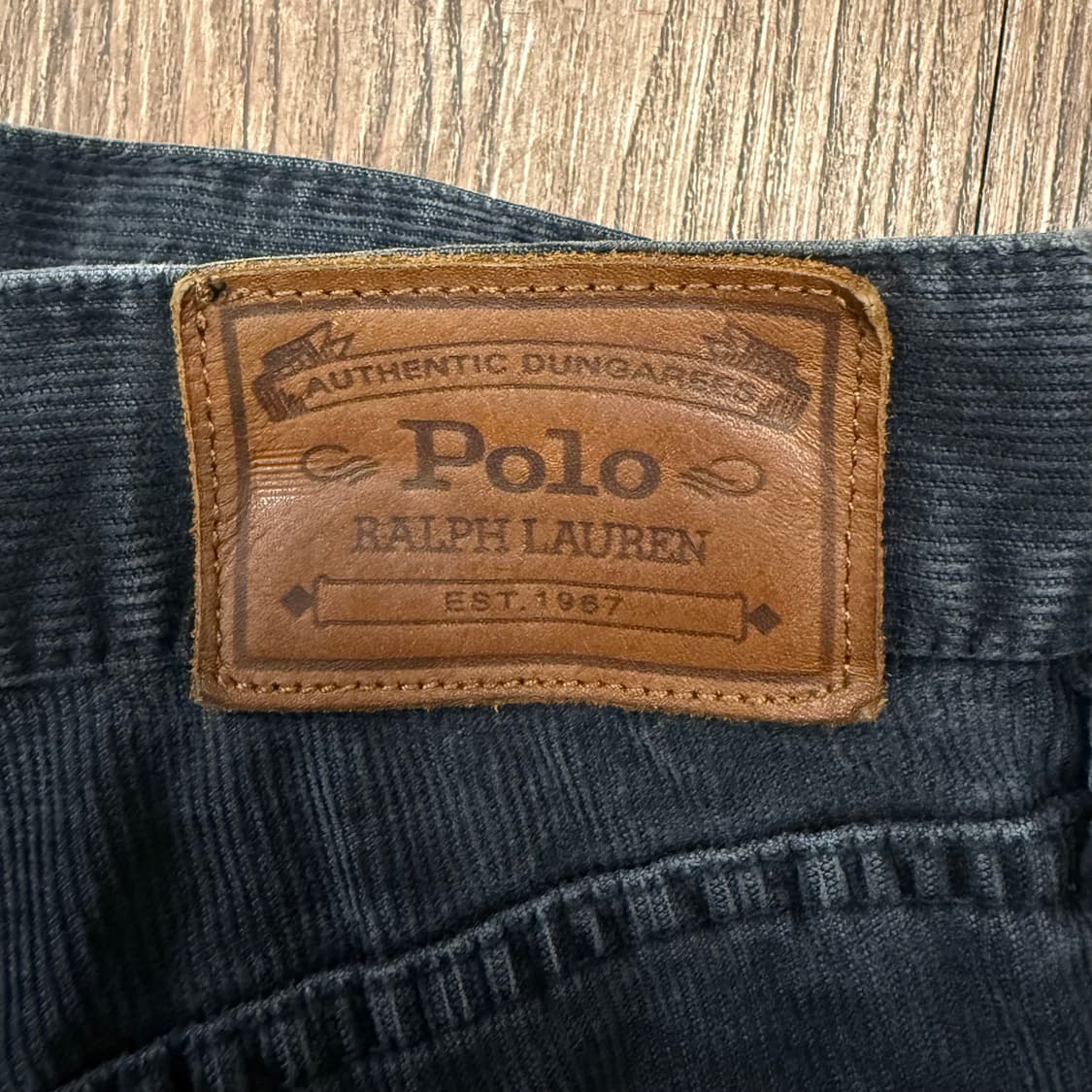 폴로 가죽탭 차콜 코듀로이 팬츠 p2002 상품이미지3