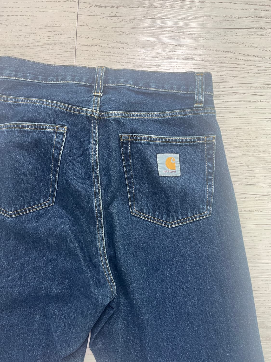 칼하트 WIP 랜든 팬츠 블루 스톤 워시드 상품이미지3