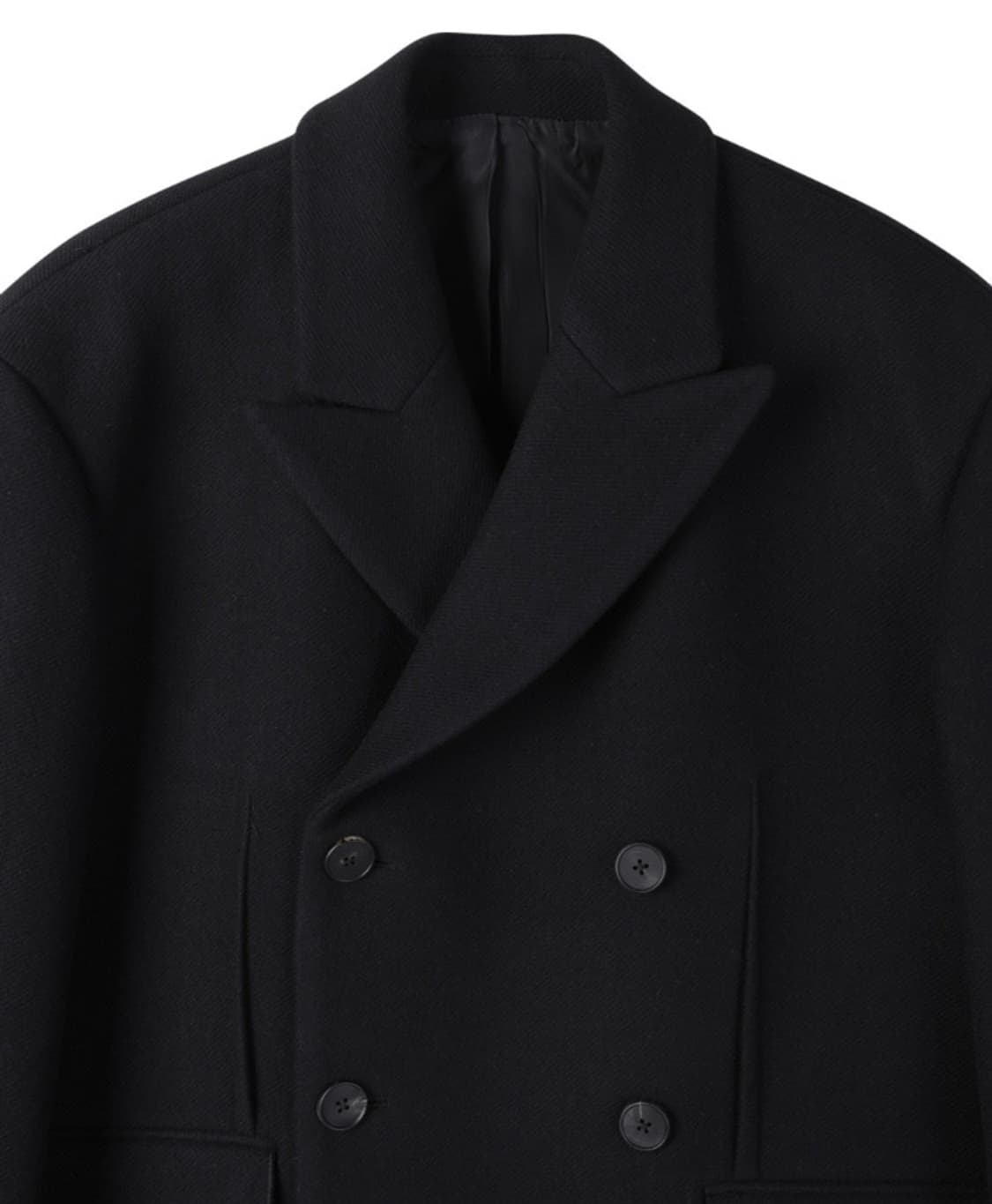 [M] 래코드 만테코 더블 피코트 블랙 상품이미지2