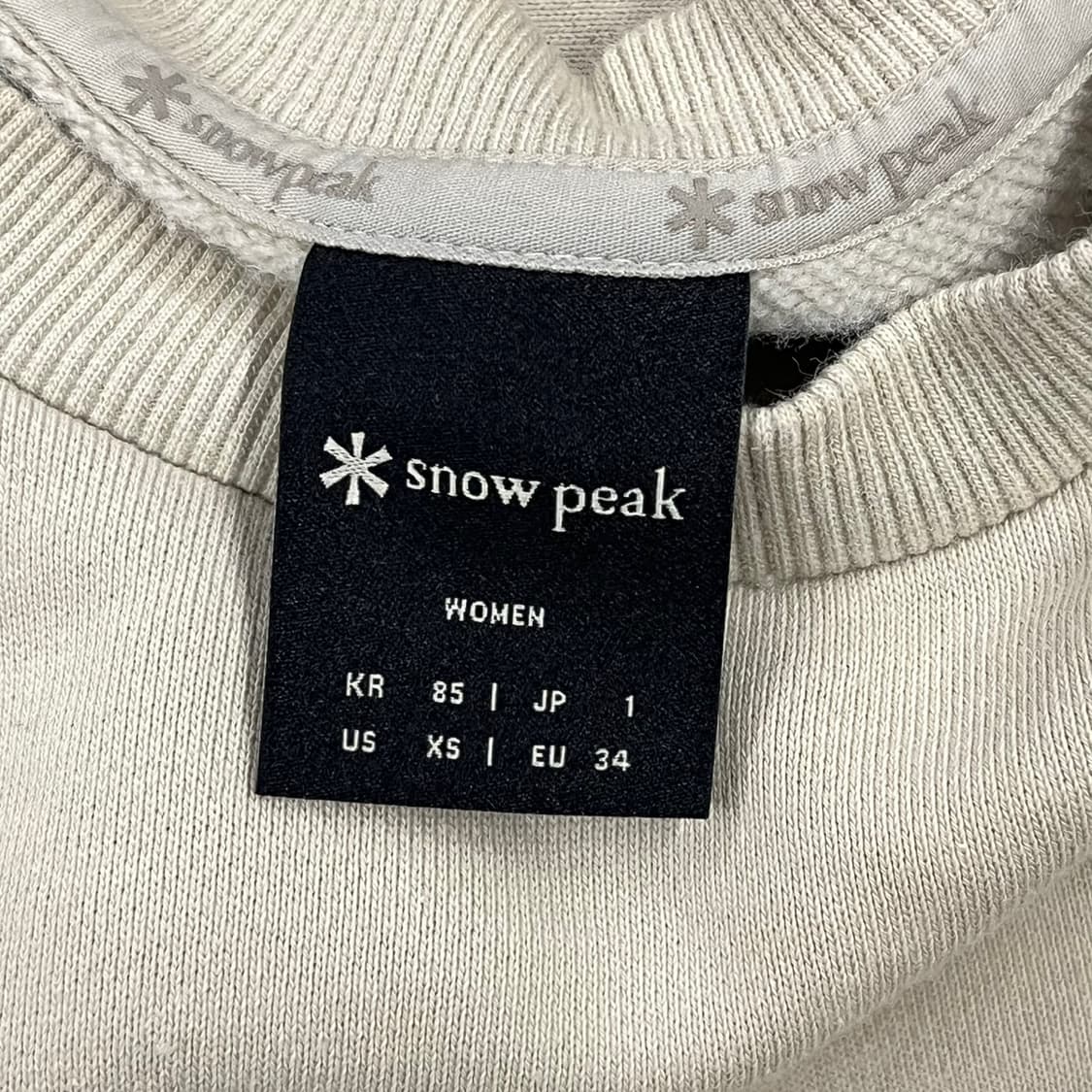 [정품/85] 스노우피크 포켓 맨투맨 티셔츠 아이보리 b18 상품이미지5
