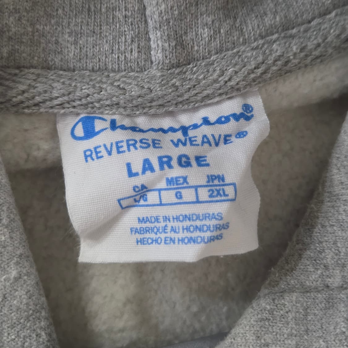 챔피온 블루택 리버스위브 기모 후드티 L 상품이미지4