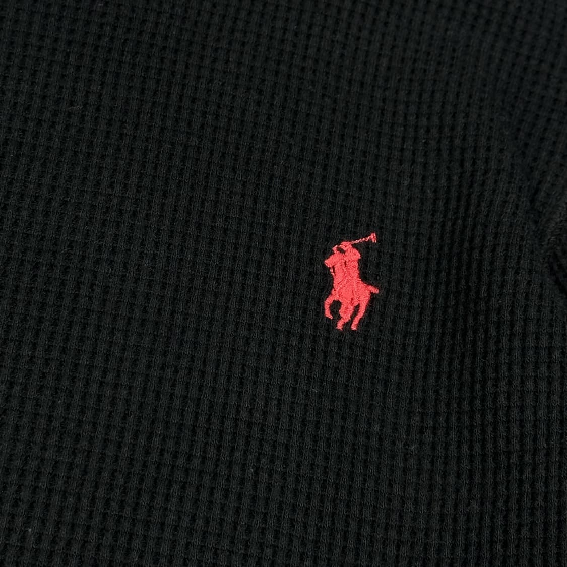 폴로 랄프로렌 미니멀 와플 롱슬리브 블랙 여성M 상품이미지3