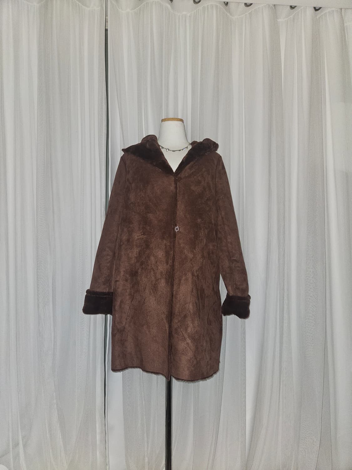 세실맥비 히메 브라운 퍼 후드 코트 상품이미지1