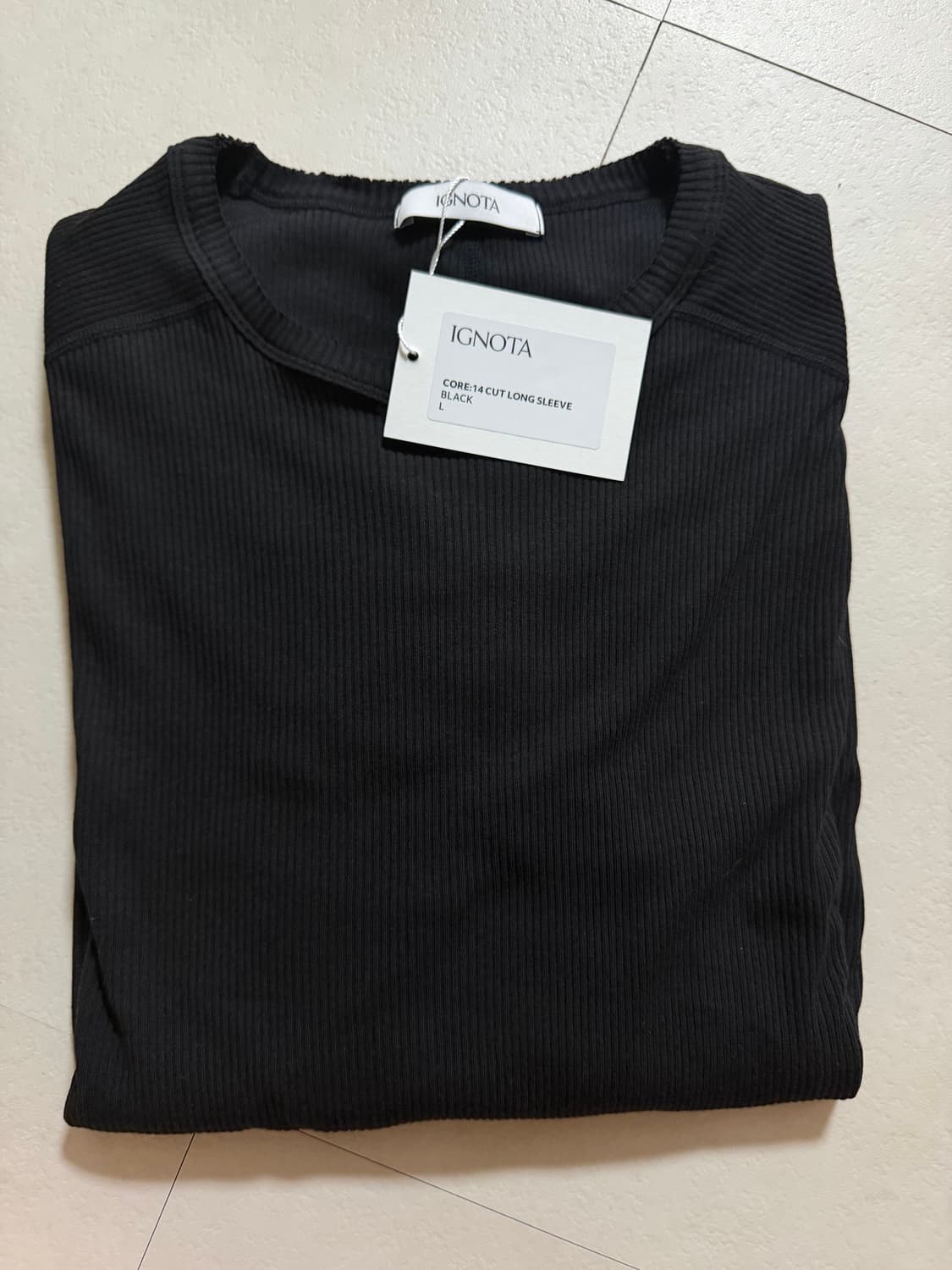 이그노타 CORE:14 CUT LONG SLEEVE (BLACK) 상품이미지4